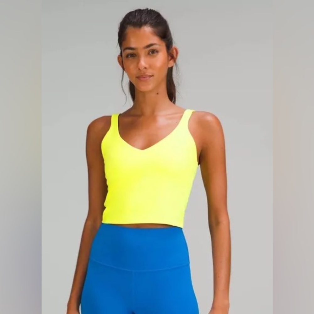 Lululemon Neon Yellow Crop Align Tank size 4